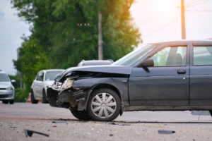 damaged vehicle after car accident