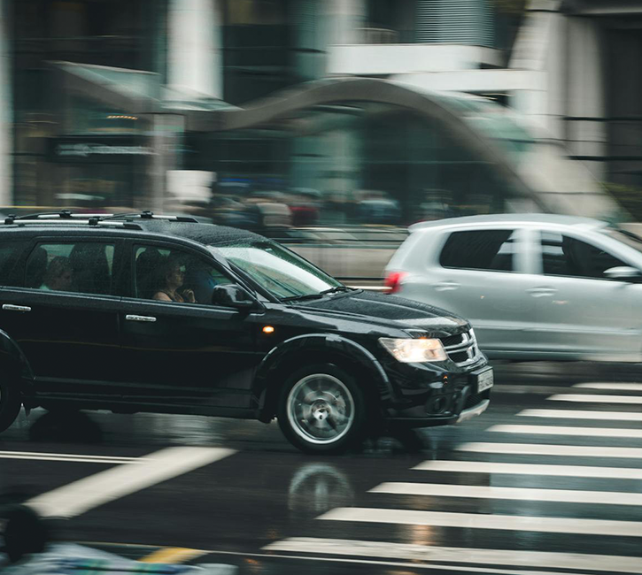 Cars driving on street