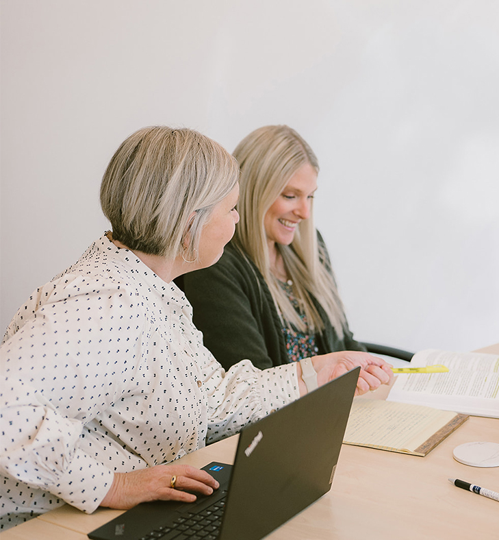 Horton & Mendez team working on a case in the office